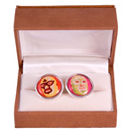 Boutons de Manchettes Lucha Libre, Jaune & Vert