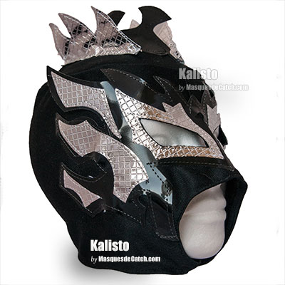  "Kalisto" máscara de lucha libre para niños en tela de Color Negro