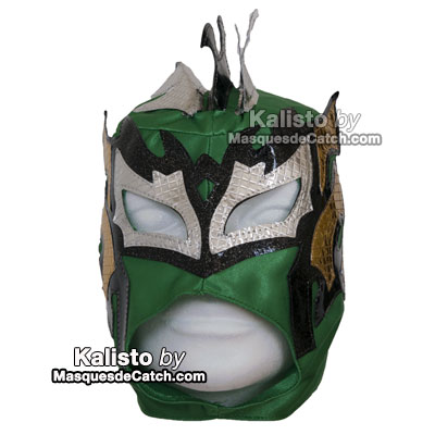 Mascara del Luchador  "Kalisto" Color Verde para Nino en tela