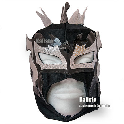  "Kalisto" máscara de lucha libre para niños en tela de Color Negro