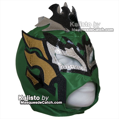Mascara del Luchador  "Kalisto" Color Verde para Nino en tela